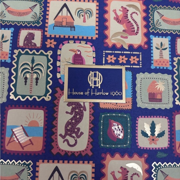 House of Harlow 1960 Gold Necklace with Clear Stones - Picture 2 of 4